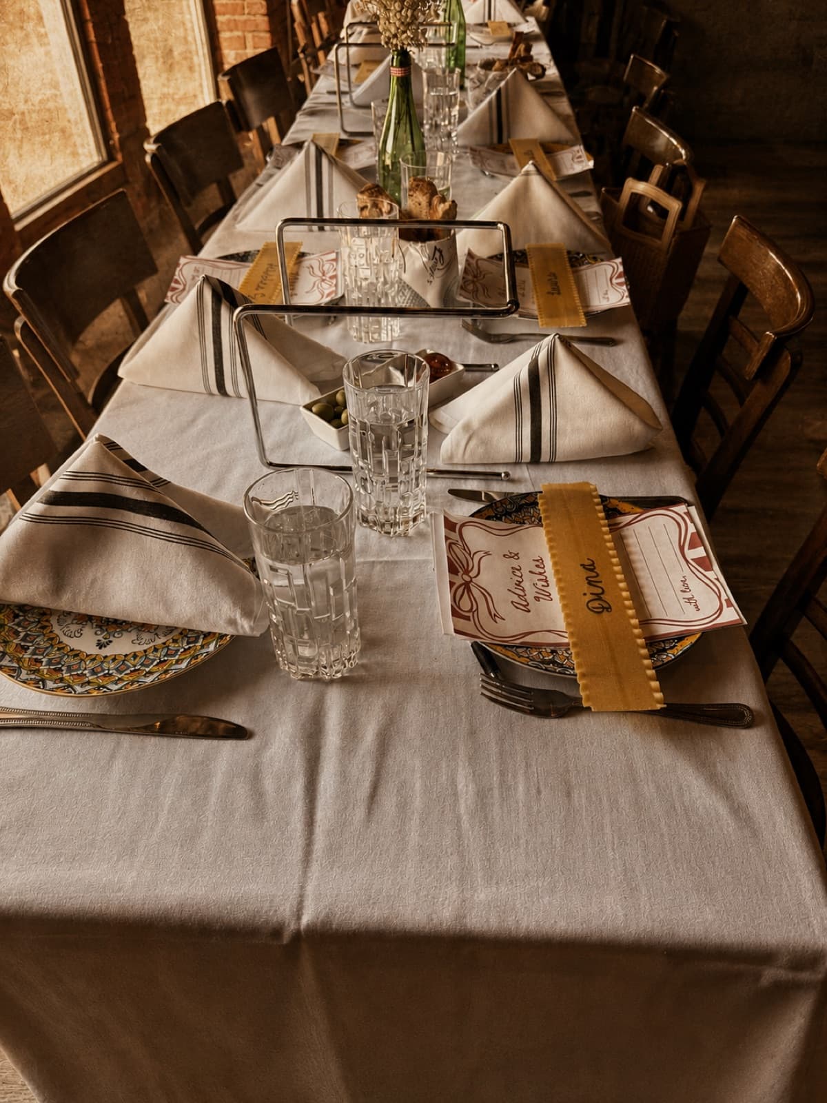 Bridal shower place settings