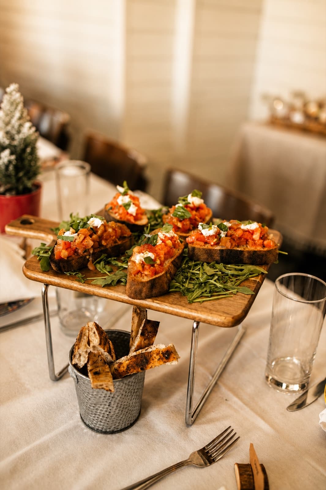 Bruschetta board appetizer